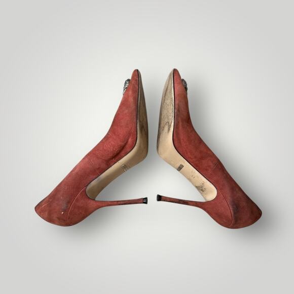 GUCCI Pink DIONYSUS Jeweled Tiger Heels Pumps Shoes sz40 - Picture 3 of 16